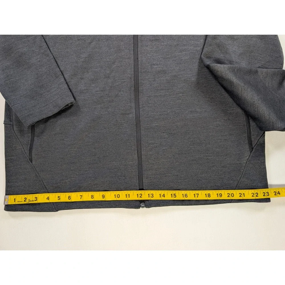 The North Face Mens XL Full Zip Fleece Jacket Charcoal Grey Heathered Softshell